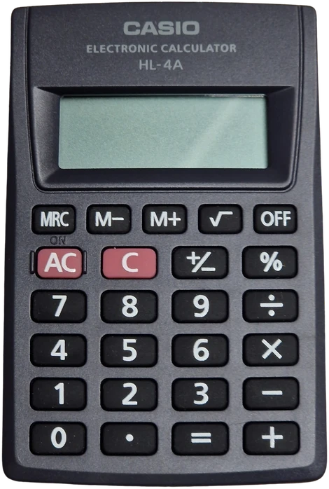 Kišeninis skaičiuotuvas CASIO HL-4A, 56 x 87 x 8.6 mm