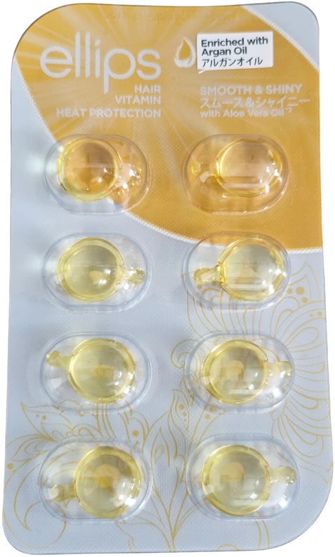 ELLIPS tepami vitaminai plaukams SMOOTH - SHINY, 8 ml