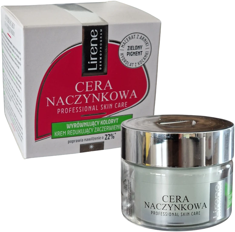 Kremas jautriai, raustančiai odai Lirene Cera Naczynkowa, 50 ml