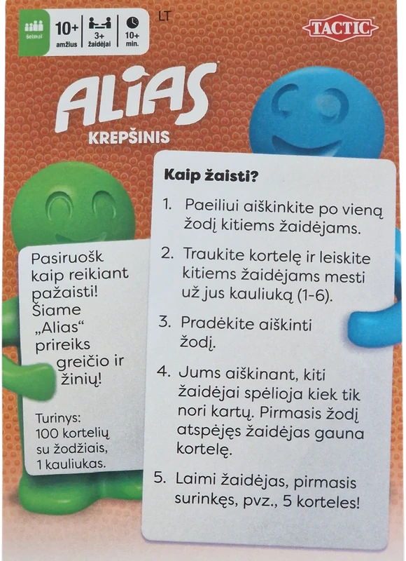 Tactic Stalo žaidimas Alias: Krepšinis (Lietuvių kalba)