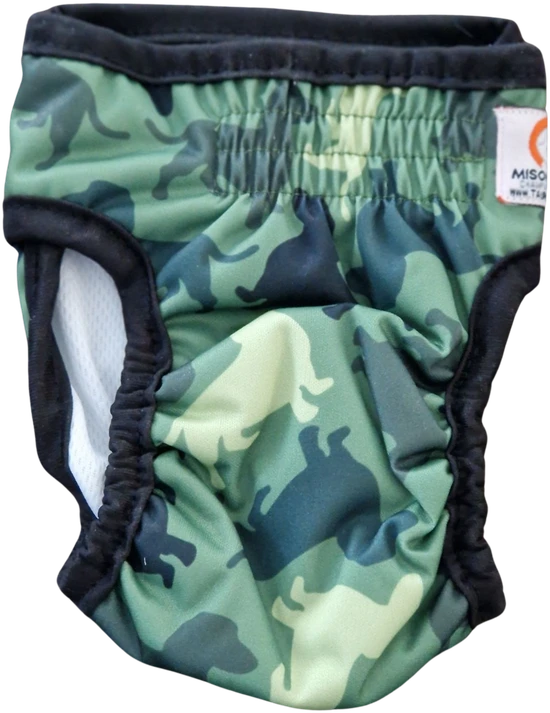 Import Misoko&amp;Co patelių daugkartinės sauskelnės, S, kamufliažas