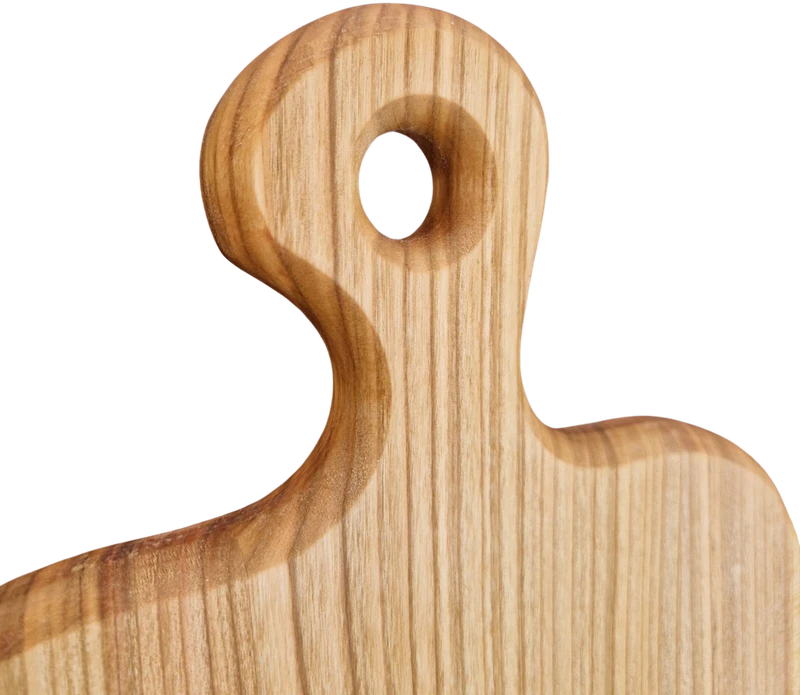 Serviravimo pjaustymo lentelė „Obuolio“ formos, iš uosio medienos 34.5cm × 27cmX2 cm