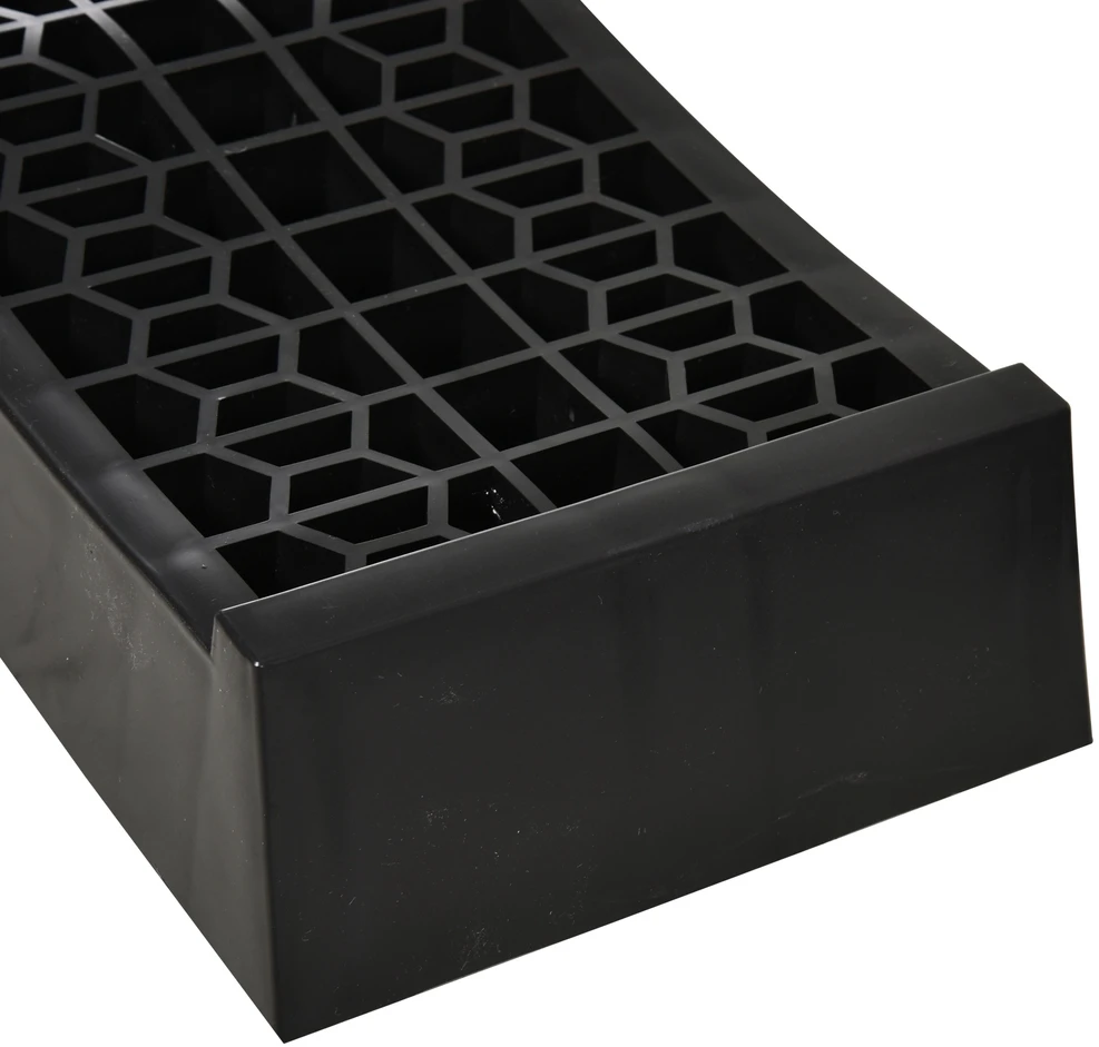 Aosom 2 dalių užvažiavimo rampų rinkinys, juodas, plastikas, 3000 kg