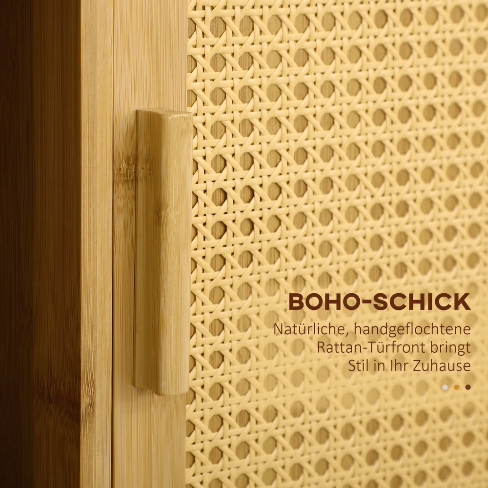 Aosom Bambukinis virtuvės vežimėlis, natūralus, 84 x 36 x 85 cm