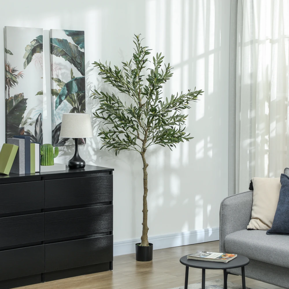 Aosom Dirbtinis alyvmedis, 180 cm, žalias