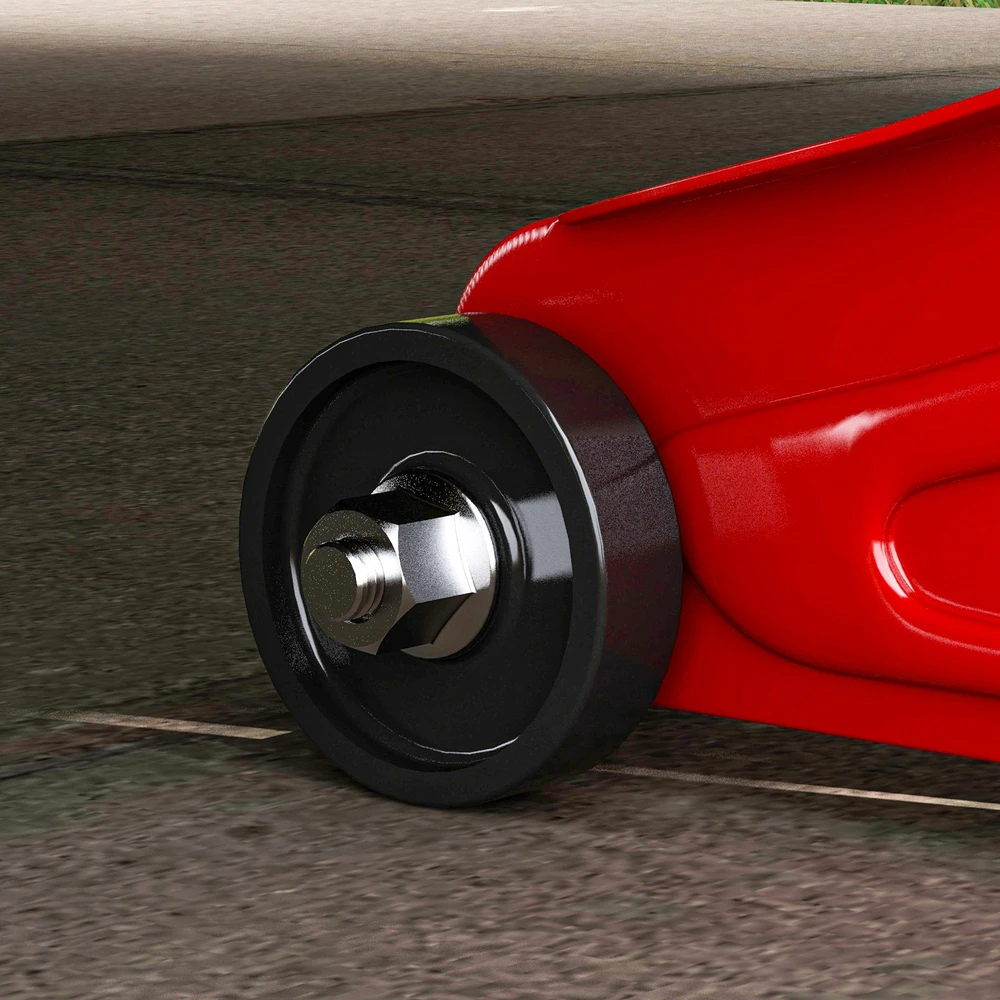 Aosom Hidraulinis keltuvas automobiliui, 2 t, 12–30 cm, raudonas/pilkas