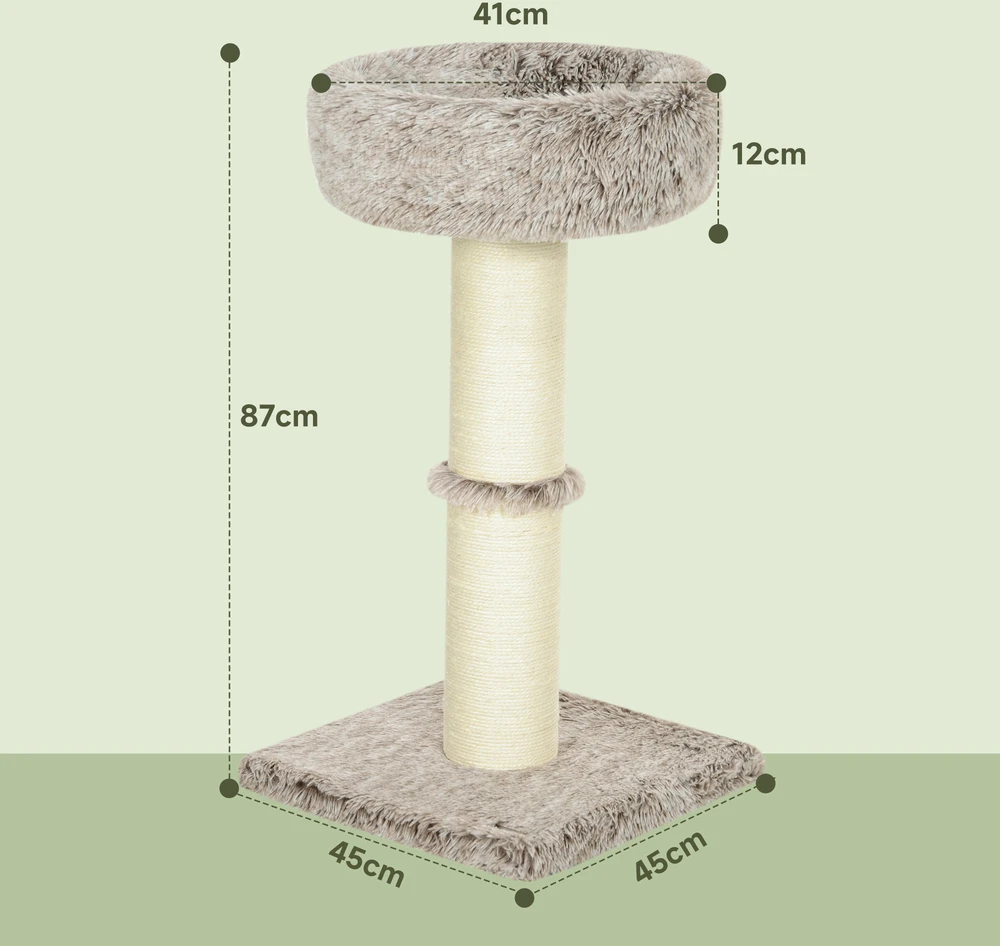 Aosom Kačių medelis, 87 cm, rudas, iki 6kg