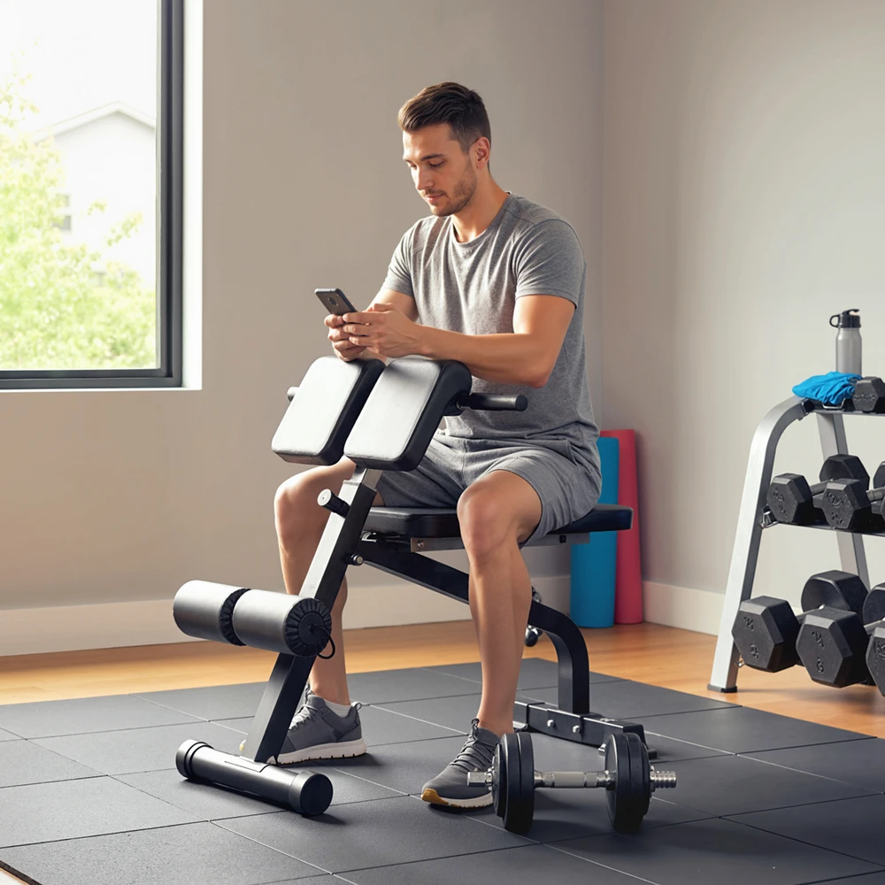 Aosom Reguliuojamas sulankstomas treniruoklis, juodas, plieno rėmas, 150 kg