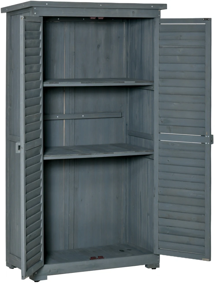 Aosom Sodo spintelė, pilka, 87 x 46,5 x 160 cm