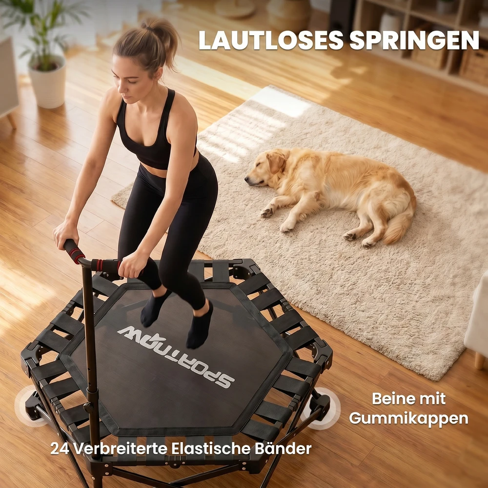 Aosom Sulankstomas fitneso batutas su reguliuojama T formos rankena, juodas, 104 x 104 x 104/109/114 cm, iki 180 kg
