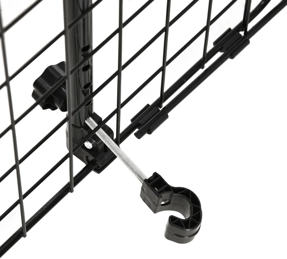 Aosom Universalios automobilio grotelės šunims, reguliuojamas plotis 91-152 cm, juodos, 30 cm