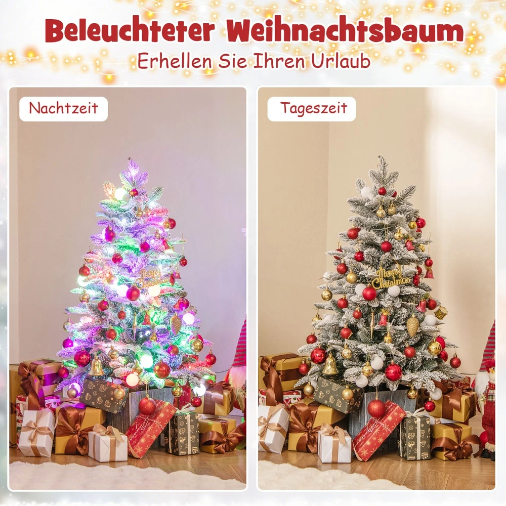 Promotion 100cm LED Kalėdinė Dirbtinė Eglutė Su Sniego Puodu