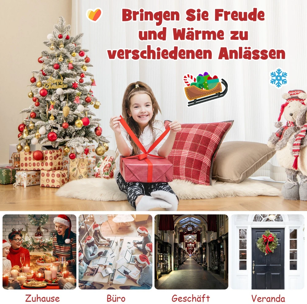 Promotion 100cm LED Kalėdinė Dirbtinė Eglutė Su Sniego Puodu