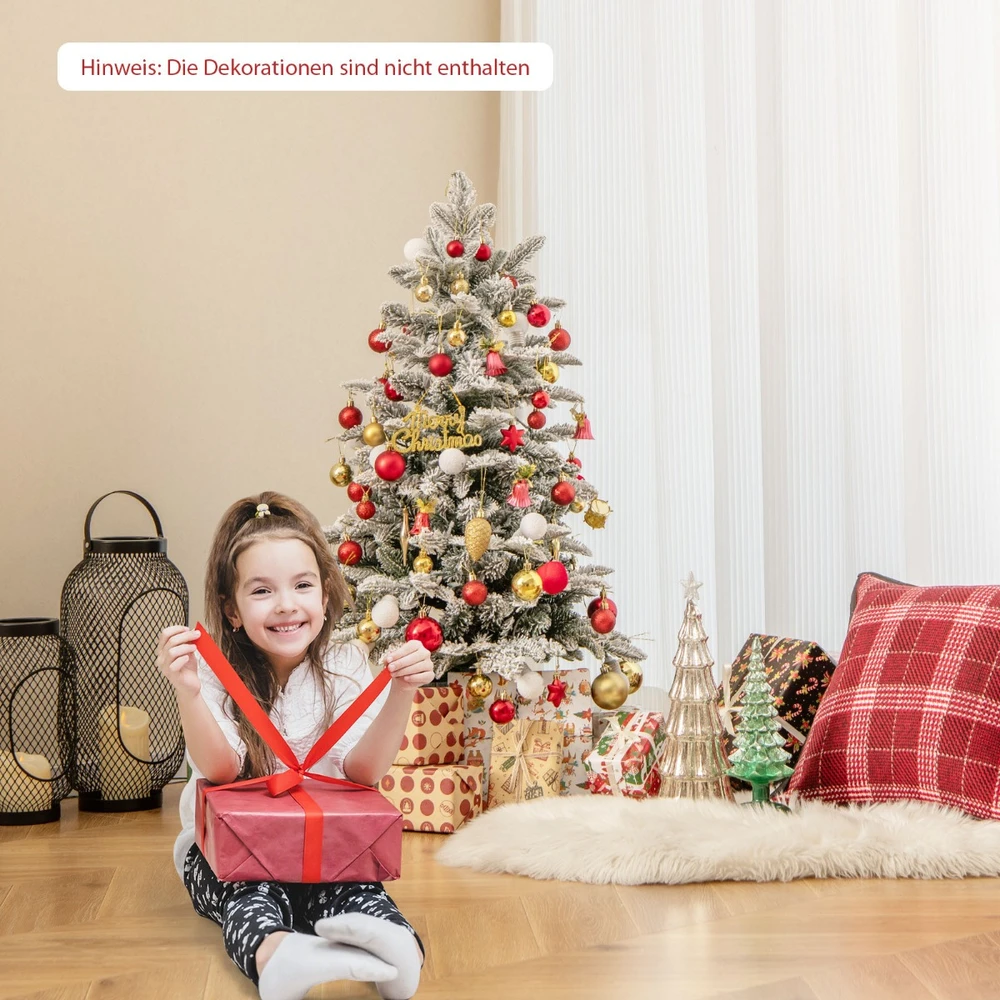 Promotion 100cm LED Kalėdinė Dirbtinė Eglutė Su Sniego Puodu