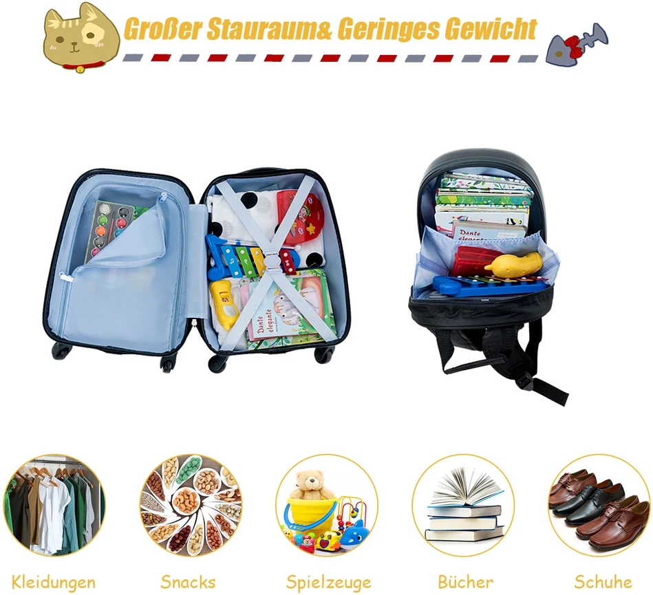 Kelioninis Promotion 12" Kuprinė ir 16" Lagaminas Vaikams