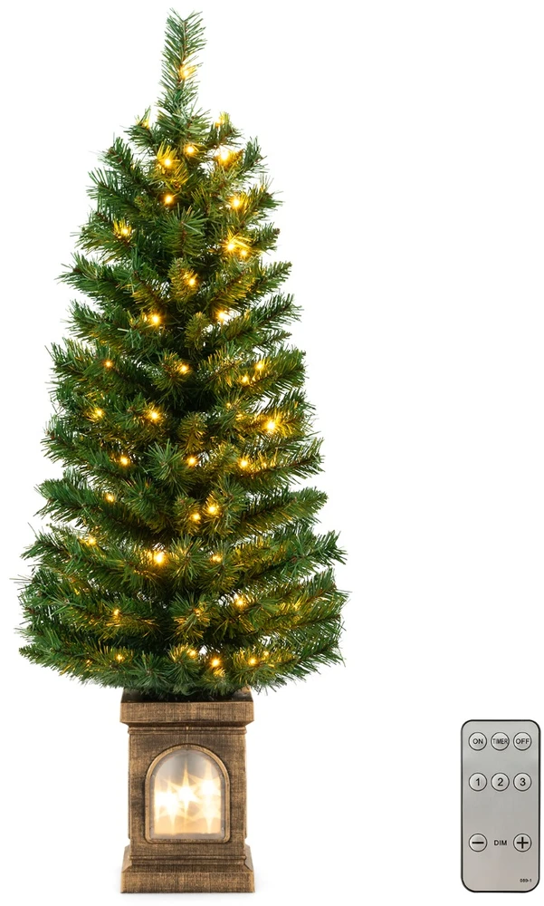 Promotion 120 cm LED apšviesta dirbtinė eglutė vazonėlyje