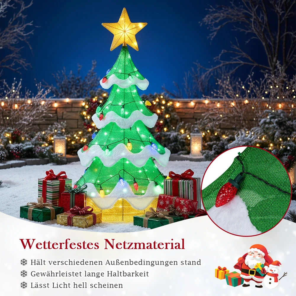 Promotion 130 cm LED Kalėdinė eglutė su braškių formos lemputėmis