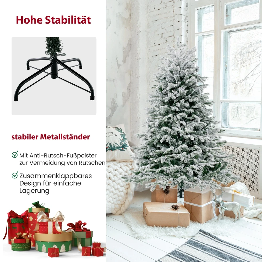 Promotion 146 cm Dirbtinė Eglutė su Sniegu & 688 Šakų Galiukais