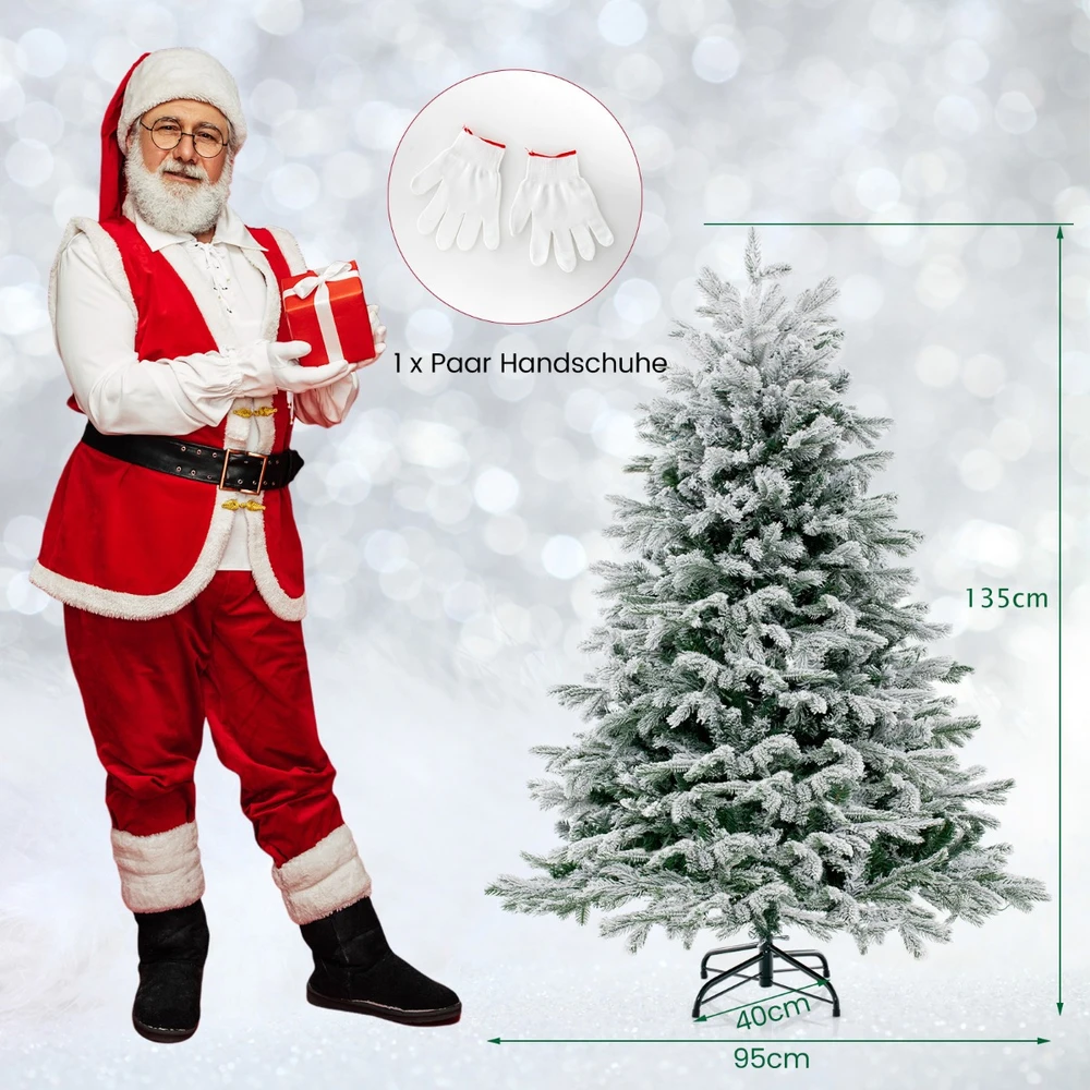 Promotion 146 cm Dirbtinė Eglutė su Sniegu & 688 Šakų Galiukais