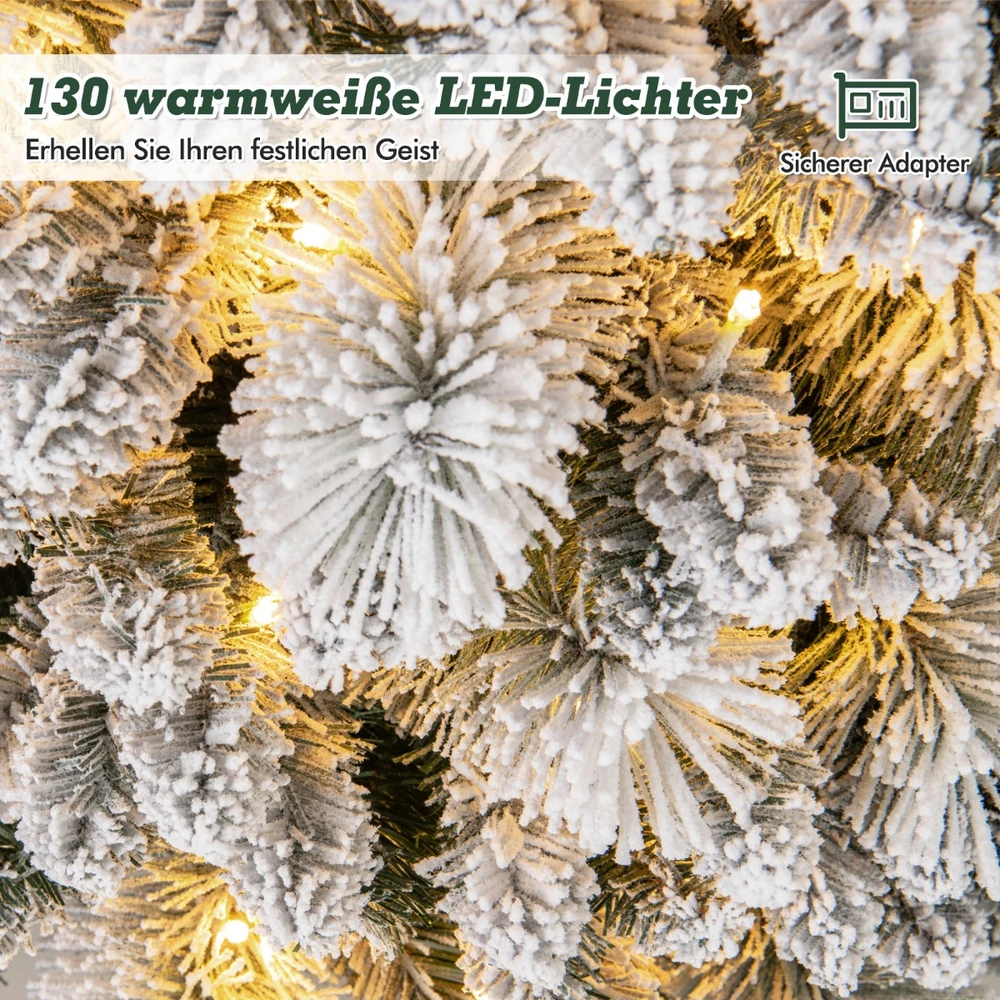 Promotion 150 cm Žalia LED Kalėdinė Eglutė Su Pūku
