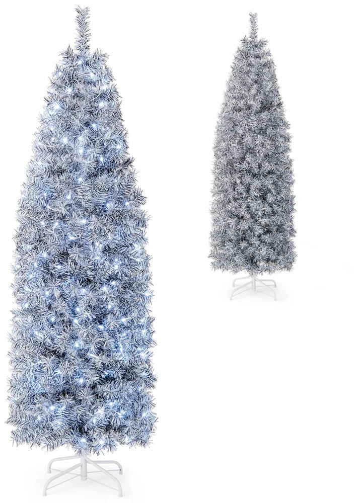 Promotion 180 cm Balta-Juoda Dirbtinė Eglutė 250 LED