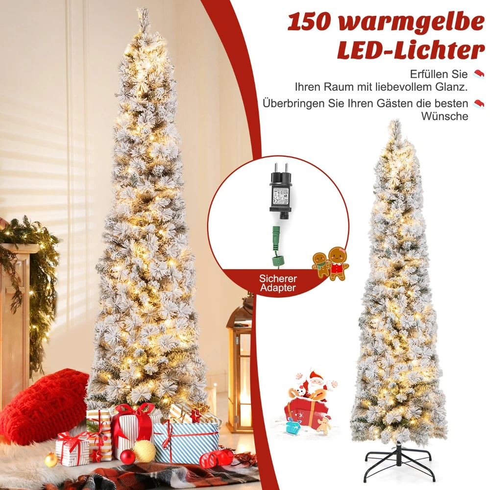 Promotion 180 cm sniegu dengta LED kalėdinė eglutė