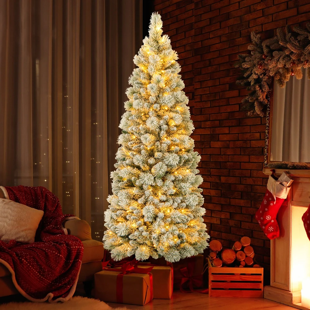 Promotion 180 cm Žalia LED Kalėdinė Eglutė Su Pūku