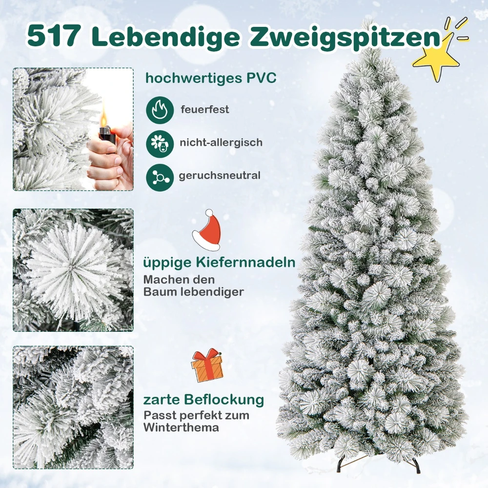 Promotion 180 cm Žalia LED Kalėdinė Eglutė Su Pūku