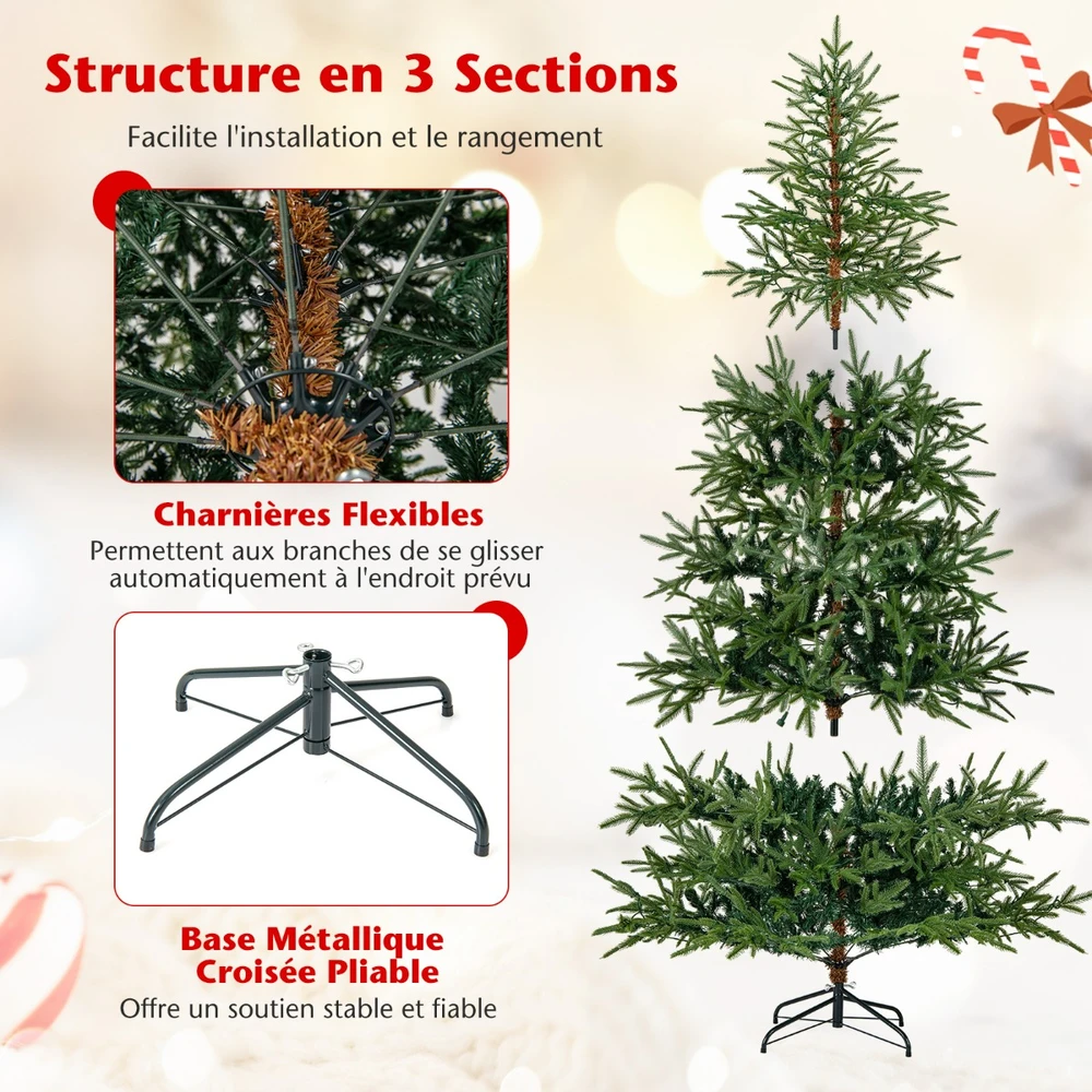 Promotion 180cm LED eglutė su 530 šakų ir 250 LED šviesų
