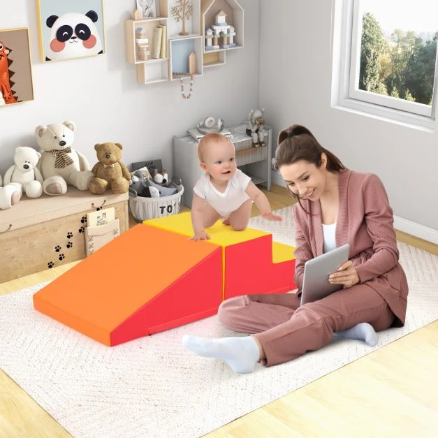 Promotion 2 dalių oranžinis laiptų ir čiuožyklos rinkinys