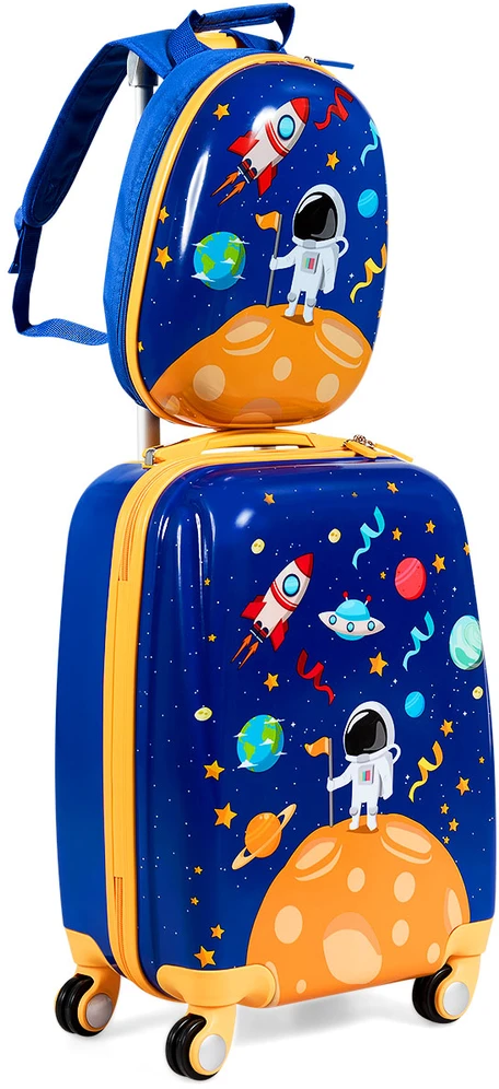 Kelioninis Promotion 2 dalių vaikiškų lagaminų rinkinys su astronautų motyvu 33x21.5x51 cm