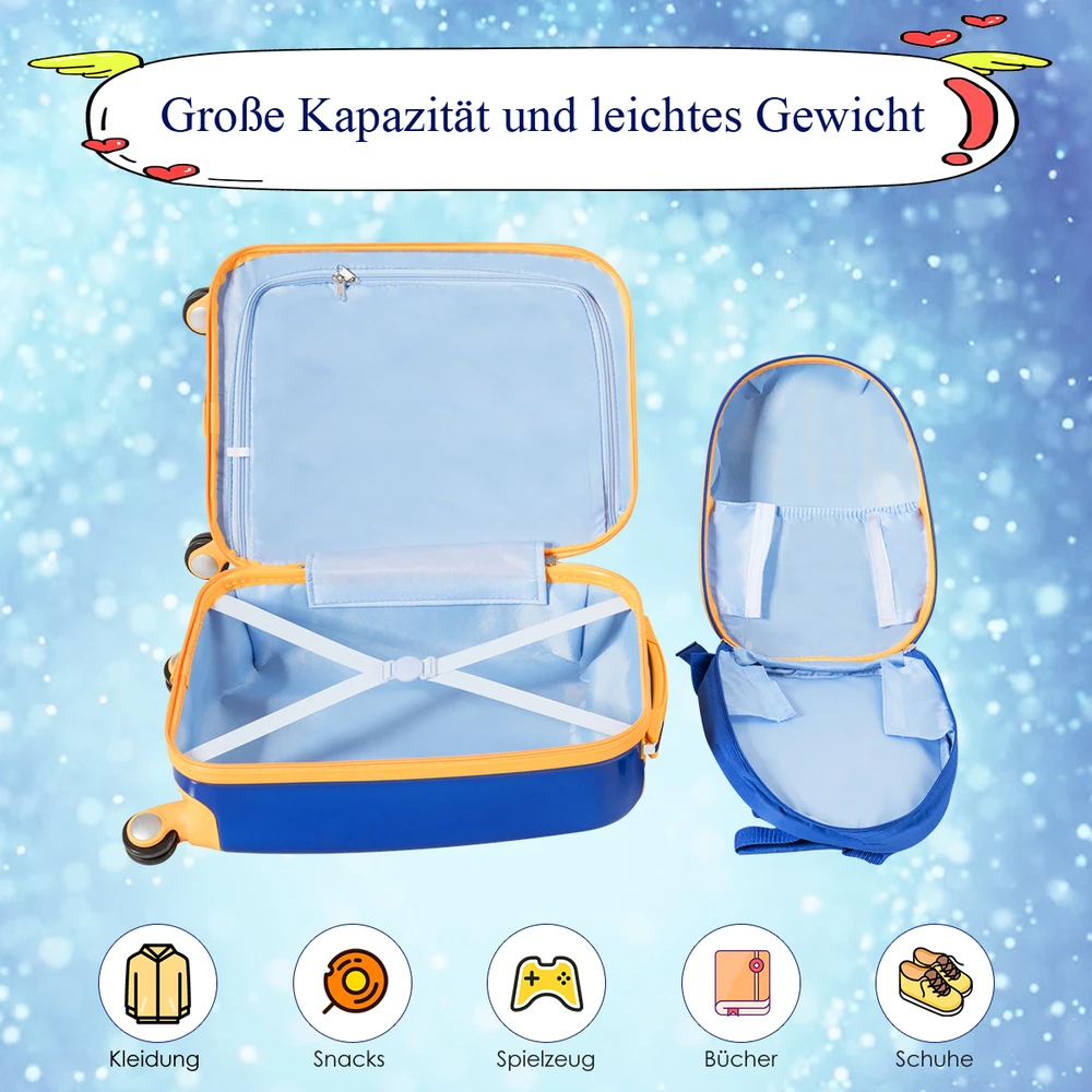 Kelioninis Promotion 2 dalių vaikiškų lagaminų rinkinys su astronautų motyvu 33x21.5x51 cm