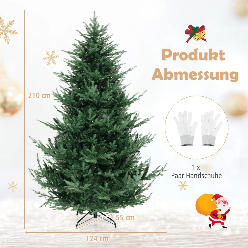 Promotion 210 cm Dirbtinė Kalėdinė Eglutė su 340 LED šviesų