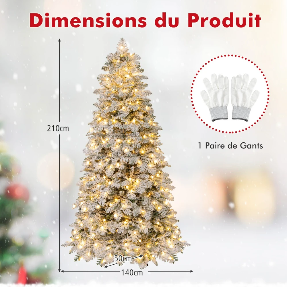 Promotion 210 cm LED apšviesta sulankstoma dirbtinė eglutė