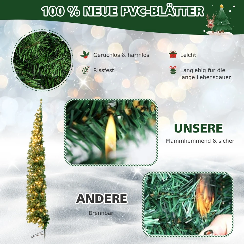 Promotion 210cm pusiau eglutė su LED žiburiais
