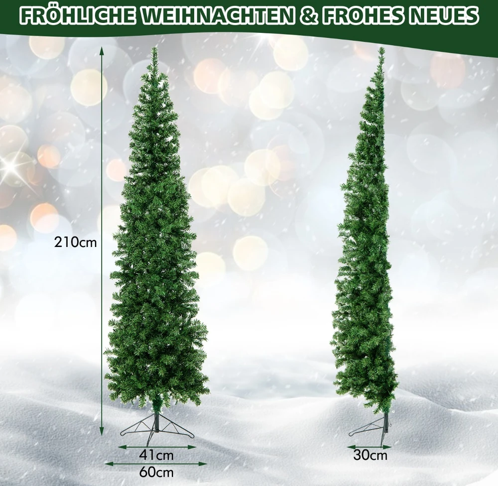 Promotion 210cm pusiau eglutė su LED žiburiais