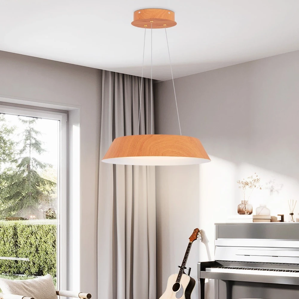 Promotion 21W LED lubinis šviestuvas su medžio raštu 40x40x145 cm