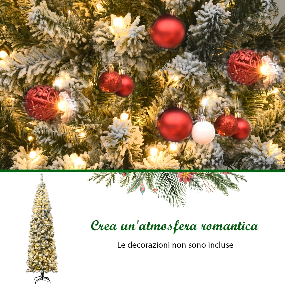 Promotion 225cm LED šviečianti snieguota eglutė