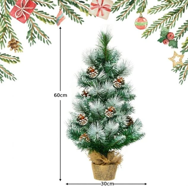 Promotion 24" Sniegu Padengta Mini Dirbtinė Eglutė