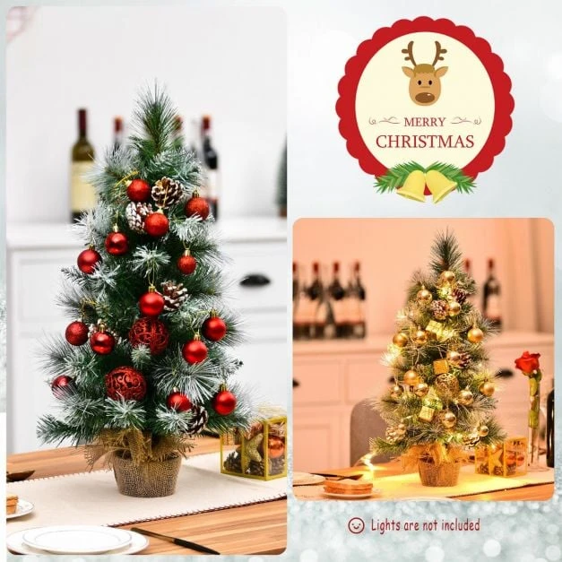 Promotion 24" Sniegu Padengta Mini Dirbtinė Eglutė