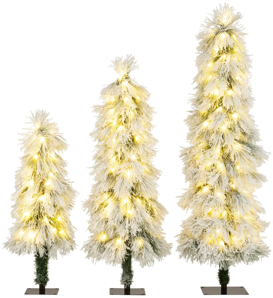 Promotion 3 LED Apšviestos Dirbtinių Eglu Komplektas 90-150cm