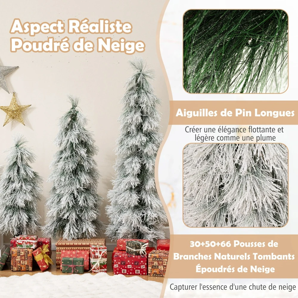 Promotion 3 LED Apšviestos Dirbtinių Eglu Komplektas 90-150cm