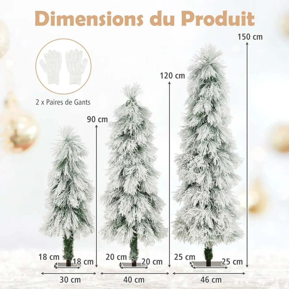 Promotion 3 LED Apšviestos Dirbtinių Eglu Komplektas 90-150cm