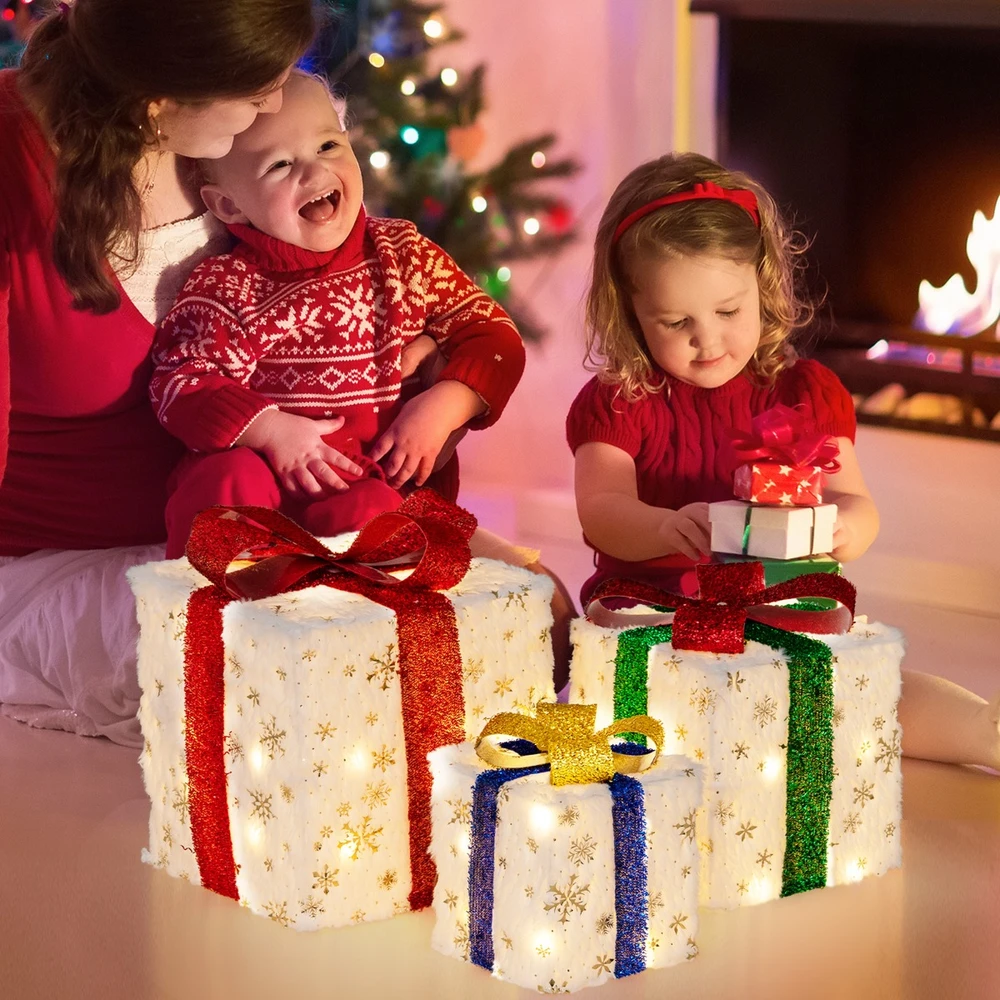 Promotion 3 LED Kalėdų dovanų dėžutės su laikmačiu