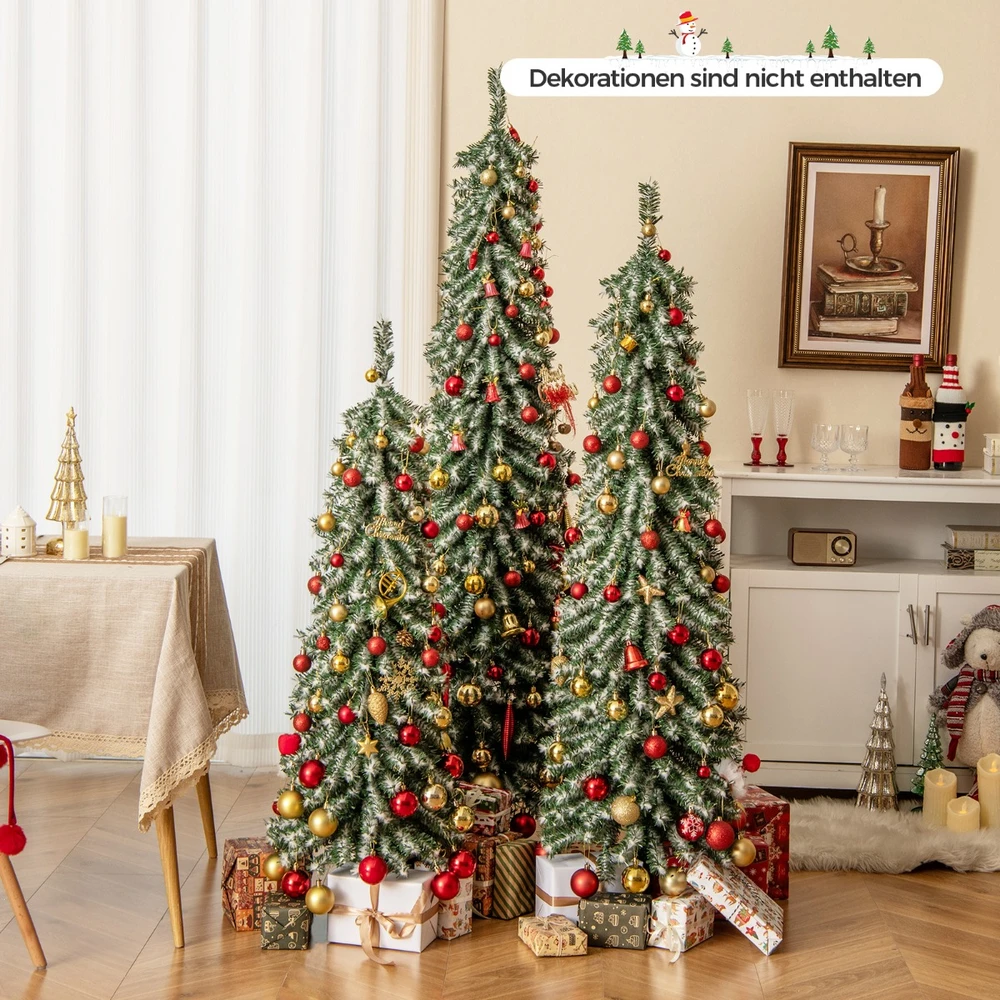 Promotion 3 vnt Žali LED Kalėdiniai Medžiai 120+150+180 cm