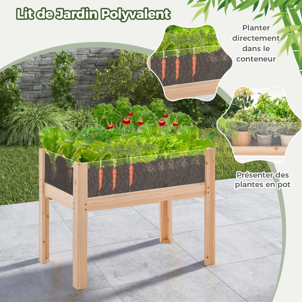 Promotion 30"/47" Medinė Pakelta Daržo Lysvė-S