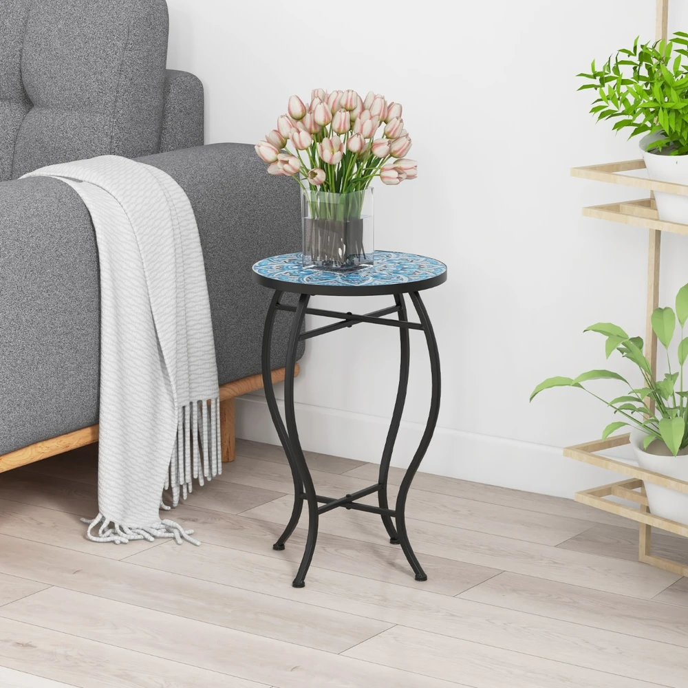 Promotion 35cm Apvalus Terasos Staliukas su Keram. Viršumi