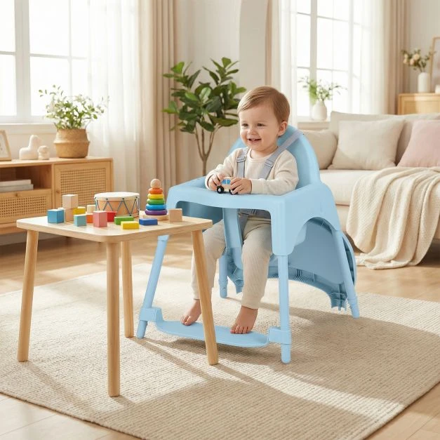 Promotion 4-in-1 kūdikio aukštas kėdė 6-36 mėn, mėlyna