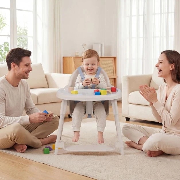 Promotion 4-in-1 kūdikio aukštas kėdė 6-37 mėn, chaki