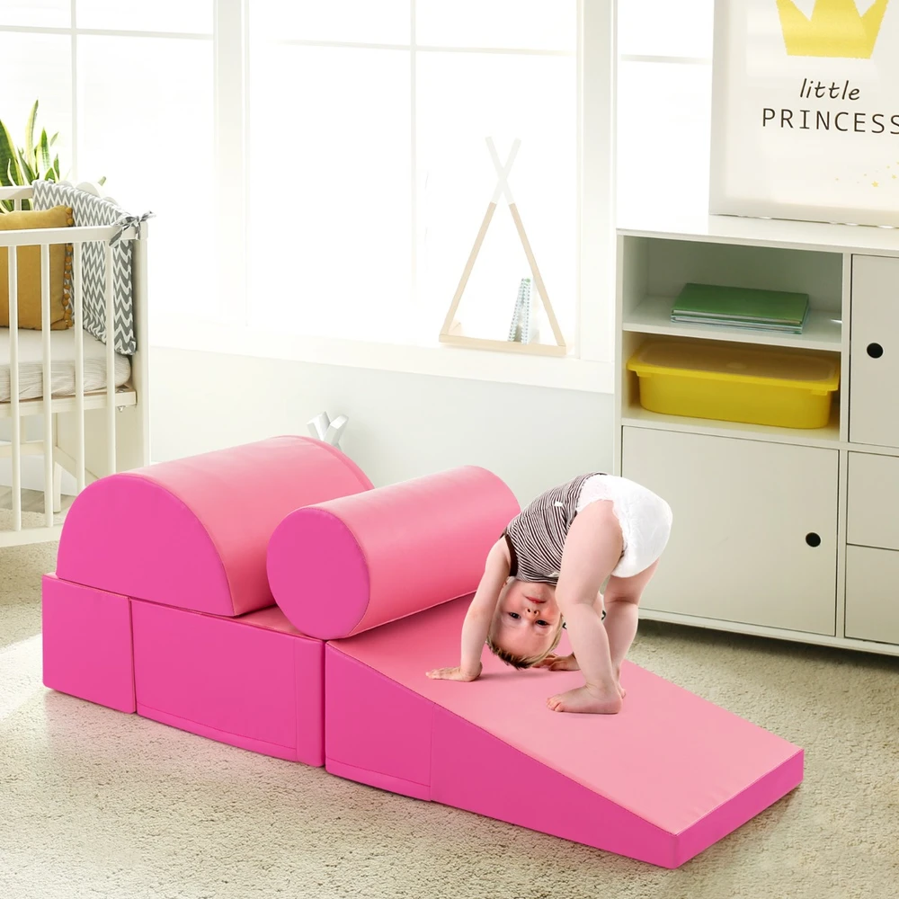 Promotion 5 dalių vaikų lipimo ir ropojimo žaidimų rinkinys, rožinis